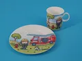Produktbild: Ritzenhoff & Breker Feuerwehrmann Bernie Teller Speiseteller Kinder Ø 19cm Tasse