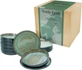 Produktbild: CreaTable Teller-Set Nordic Fjord (12-tlg), 6 Personen, Steinzeug, Tafelservice, 6 Speiseteller Ø 26 cm, 6 Suppenteller Ø 22,5 cm