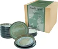 Produktbild: CreaTable, 21556, Nordic Fjord Green, Tellerset 12-tlg, Steinzeug
