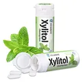Produktbild: 6x Miradent Xylitol Chewing Gum Zahnpflegekaugummis 30 Stück Dose spearmint (6x 30g)