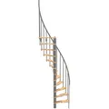 Produktbild: Minka Spindeltreppe Suono Smart 38 - 305,5cm Geschosshöhe Buche Grau für 120x68cm Deckenöffnung