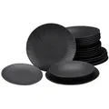 Produktbild: Creatable Tafelservice Vesuvio, Anthrazit, Keramik, 18-teilig, Uni, stapelbar, Essen & Trinken, Geschirr, Geschirr-Sets, Tafelservice