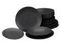Produktbild: CreaTable, 24414, Serie Vesuvio Black, 18-teiliges Geschirrset für 6 Personen, Teller Set aus Steinzeug, spülmaschinen- und mikrowellengeeignet, Made in Portugal