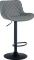 Produktbild: CLP Barhocker Minosa 360 drehbar mit Fußstütze,grau Kunstleder