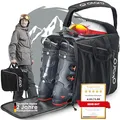 Produktbild: Otaro Skischuhtasche mit Helmfach (Classic | 44 L | Felsgrau) Premium Skitasche für Skischuhe | Auch als Schlittschuhtasche oder Inlinertasche | Ski Tasche, Skisack Set, Skischuhtaschen