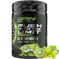 Produktbild: Push it to the Limit - Pre Workout mit L-Arginin + Citrullin + L-Tyrosin + L-Theanin + L-Carnitin + AAKG + Taurin + Rhodiola-Rosenwurz + Koffein - Hochdosiert - 360g - Kiwi-Grape Taste