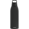 Produktbild: SIGG - Isolierte Trinkflasche - Thermosflasche Shield Therm One Black - kohlensäurehaltige Getränke - Auslaufsicher - Spülmaschinenfest - BPA-frei - 90% recycelter Edelstahl - Schwarz - 1.5L