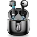 Produktbild: Bluetooth 5.3 In-Ear Kopfhörer mit 4 Mikrofonen, 48h Laufzeit, HiFi Bass Sound, ENC Noise Cancelling, IP7 wasserdicht, USB-C Ladecase - Schwarz