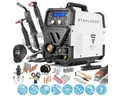 Produktbild: STAHLWERK Inverterschweißgerät Kombi-Schweißgerät CTM-416 Puls Pro Vollausstattung, 20 - 160 A, Packung}, 24-tlg., Vollausstattung, 6-in-1 Schutzgas-Schweißgerät, Inverter mit 160 A