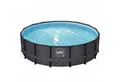 Produktbild: HAF Framepool Frame Pool Aufstellpool Schwimmbecken Grau Fischgräte rund 305 x 76 cm (Vollständiges Komplett Set mit Rahmen und Folie, Einfacher, schneller & unkomplizierter Aufbau), Lieferumfang OHNE Filter oder Pumpe