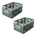 Produktbild: keeeper 2x Stabile Profi-Klappboxen mit Soft-Touch Griffen, 45 l, Ben, Nordic Green (Grün)