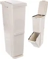 Produktbild: Orion | Mülltrennsystem 2x17,5 l - Beigefarben - Platzsparend - Mülltrennbehälter - Mülleimer mit 2 Fächern