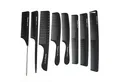 Produktbild: LuxusKollektion Schneidekamm Professionelles Hitzebeständiges Carbon Comb Set in Weiß/Schwarz