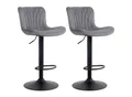 Produktbild: CLP 2er Set Barhocker Linus - Höhenverstellbare Barstühle - 360° Drehstühle Mit Rückenlehne Für Küche Und Bistro