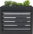 Produktbild: Verkleidung für Klimaanlage/Wärmepumpe HWC-O43, Abdeckung Schutzgitter Pflanzkasten, Metall 80x90x38cm anthrazit