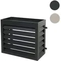 Produktbild: Verkleidung für Klimaanlage/Wärmepumpe HWC-O43, Abdeckung Schutzgitter Pflanzkasten, Metall 80x90x38cm ~ anthrazit