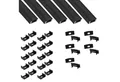 Produktbild: tktrading24 LED-Stripe-Profil 5x A17 LED Profil 2m - Schwarz inkl. Abdeckung, Halter & Endkappen