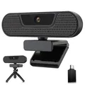 Produktbild: W4GS 2K Webcam PC Webcam 1080P 60FPS Autofokus Auto Fokus Lichtkorrektur Plug...