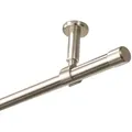 Produktbild: iso-design Gardinenstange Set zur Montage an der Decke mit 20 mm Durchmesser 1-läufig, Ø 20 mm, 1-läufig, Deckenmontage, Aluminium, Variabler Deckenabstand silberfarben Ø 20 mm x 200 cm