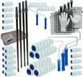 Produktbild: Maler Set Farbroller Farbrolle Malerwalze Teleskopstange Abstreifgitter 45 tlg.