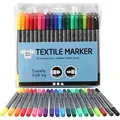 Produktbild: 20 Textilmalstifte Textilmarker Stoffmalstifte Marker Filzer farblich sortiert