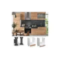 Produktbild: Vicco Herdumbauschrank Küchenschrank Küchenmöbel Fame-Line Weiß Eiche modern 60 cm Küche Einbauküche Blende Herdschrank Küchenzeile