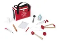 Produktbild: Janod - Doctor's Suitcase for Children - 10 Solid Wood Accessories Included - Prentend Play Toy - For children from the Age of 3, J06513, Red