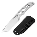 Produktbild: BÖKER PLUS Superlight Tanto – Skelett Messer feststehend 42a konform - Neck Knife mit Kydex-Scheide & Gürtel-Clip – Tactical Knife mit 7,3 cm D2 Tanto-Klinge – Fixed Ganzstahl Outdoor Messer