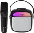 Produktbild: Adler AD 1199 schwarz Karaoke Lautsprecher mit Mikrofon - SD/USB/AUX/Bluetooth (AD 1199b)