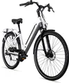 Produktbild: Bergsteiger Hampton 28 Zoll City E-Bike mit 250 Watt Motor, Scheibenbremsen, Aluminium Ebike für Damen & Herren, Farbdisplay, Elektrofahrrad mit Shimano 6 Gang-Schaltung