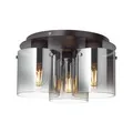 Produktbild: BRILLIANT Lampe Beth Deckenleuchte 35cm schwarz/rauchglas 3x A60, E27, 60W, g.f. Normallampen n. ent. Für LED-Leuchtmittel geeignet Dimmbar bei Verwendung geeigneter Leuchtmittel