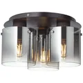 Produktbild: Brilliant Beth Decken Leuchte Lampe Modern Design 35cm Rauchglas 3-flammig E27