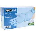 Produktbild: Franz Mensch Nitril-Handschuhe Hygostar Nitril Handschuhe Safe Light BLAU, puderfrei (100er Box) blau L