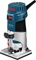 Produktbild: Bosch Professional Kantenfräse GKF 600 | 600W | 230V | variable Tiefeneinstellung | 6/8 mm Spannzangen | Koffer | blau