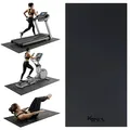 Produktbild: KM-Fit Unterlegmatte Bodenschutzmatte für Fitnessgeräte Bodenmatte 120x60x0,8 cm - Schwarz