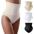 Produktbild: 3er Pack Yenita® Damen Miederslip mit Bauchweg-Effekt, Figurformender Slip, X-Large, schwarz/weiss/haut