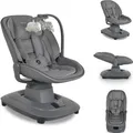 Produktbild: Cangaroo Babywippe Hera elektrisch, Musik, Moskitonetz, 360-Grad-Drehung, Timer dunkelgrau