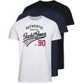 Produktbild: Jack & Jones Rundhalsshirt JJETHAN TEE SS CREW NECK 3PK MP NOOS (Packung, 3-tlg., 3er-Pack) schwarz L (52)