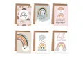 Produktbild: PAPIERDRACHEN Klappkarte 6 Glückwunschkarten zur Geburt - Baby Klappkarten mit Umschlag
