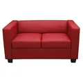 Produktbild: 2er Sofa Couch Loungesofa Lille Kunstleder, rot