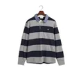 Produktbild: GANT Herren REG Chambray Stripe Heavy Rugger T-Shirt, Grey Melange, XL