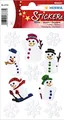 Produktbild: HERMA 3733 Aufkleber Schnemann Glitzer klein groß, 11 Stück, Weihnachten Sticker mit Schneeflocken Motiv, Kinder Etiketten für Weihnachtsdeko Geschenke Adventskalender Winter Dekoration Briefe Basteln