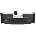 Produktbild: Kerkmann Empfangstheke BARI gebogen, anthrazit, weiß 357,5 x 122,5 x 112,0 cm