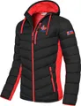 Produktbild: Nebulus Winterjacke MERIK Herren, warme Outdoorjacke, praktische & vielseitige Übergangs- & Winterjacke, P5150 - Herren, schwarz-rot, S
