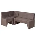 Produktbild: Rodnik Eckbank „Trend“ – 3-teilige Sitzgruppe, modulare Polsterbank in Taupe, Cordoptik, Sitzbank für Küche & Esszimmer, 180x120x84 cm