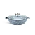 Produktbild: EDENBERG 3.3L 28cm Flachtöpf Kochtopf Flacher Topf Glasdeckel Keramik-Granit