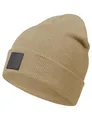 Produktbild: Occulto Leatherpatch Winter Mütze Beanie Beige