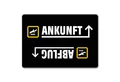 Produktbild: speecheese Fußmatte Fußmatte randlos mit Flughafen Icons Motiv Fußabtreter