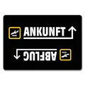 Produktbild: Fußmatte randlos mit Flughafen Icons Motiv Fußmatte Fussmatte Fußabtreter