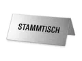Produktbild: Tischschild Aufsteller Edelstahl Stammtisch 85x40mm Nr.2660 VE 1